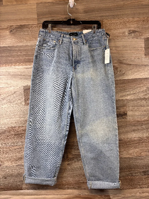 Short Design Jeans Wide Leg By Free Assembly In Blue Denim, Size: 10