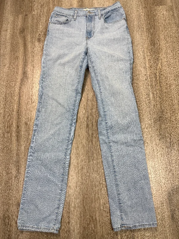 Cool Summer Jeans Straight By Levis In Blue Denim, Size: 6
