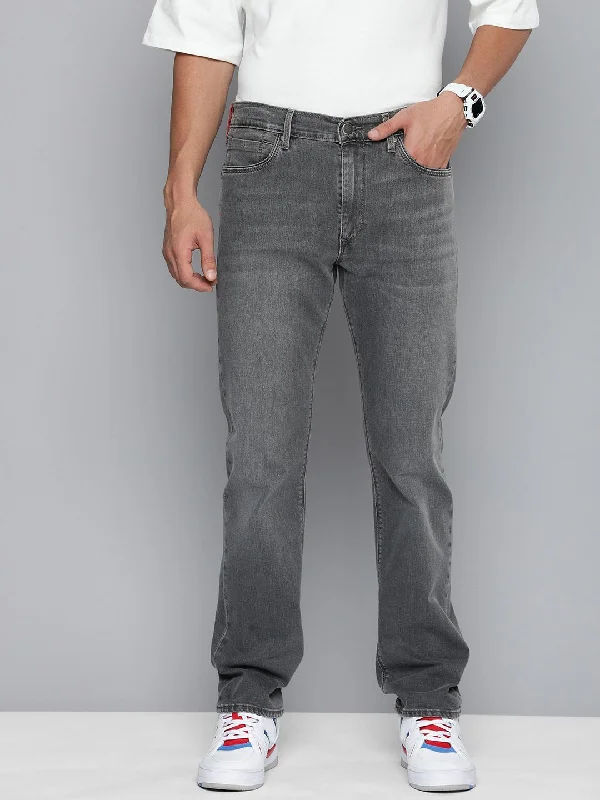 Sporty Comfort Men's 513 Grey Slim Straight Fit Jeans