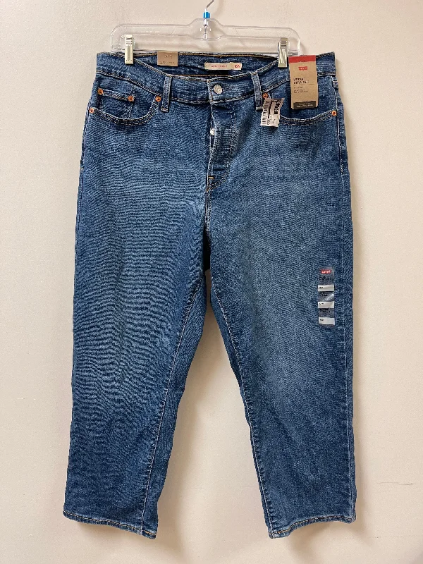 Personal Design Jeans Skinny By Levis In Blue Denim, Size: 16