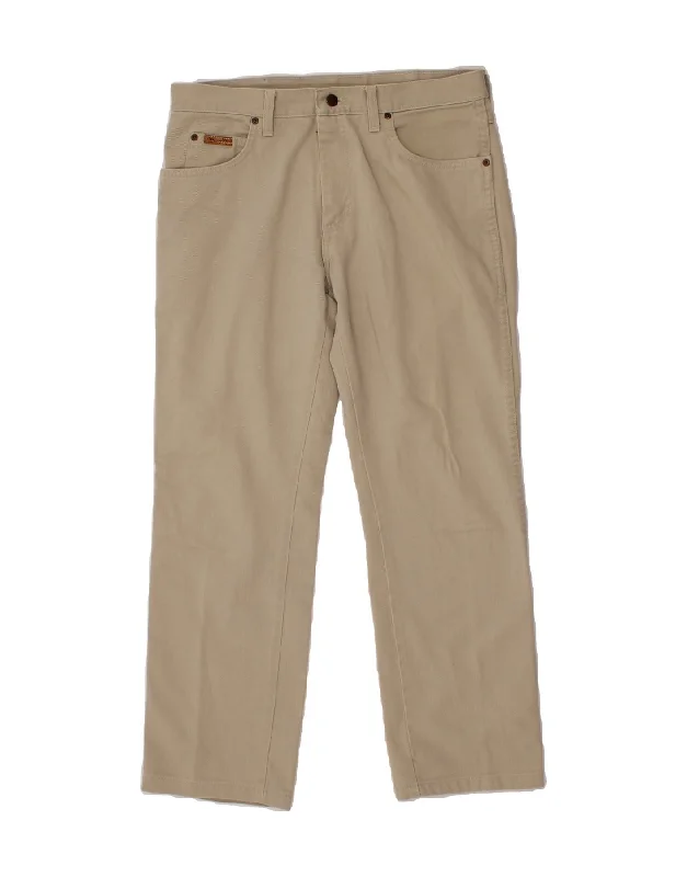 Comfortable down WRANGLER Mens Straight Jeans W34 L29  Beige
