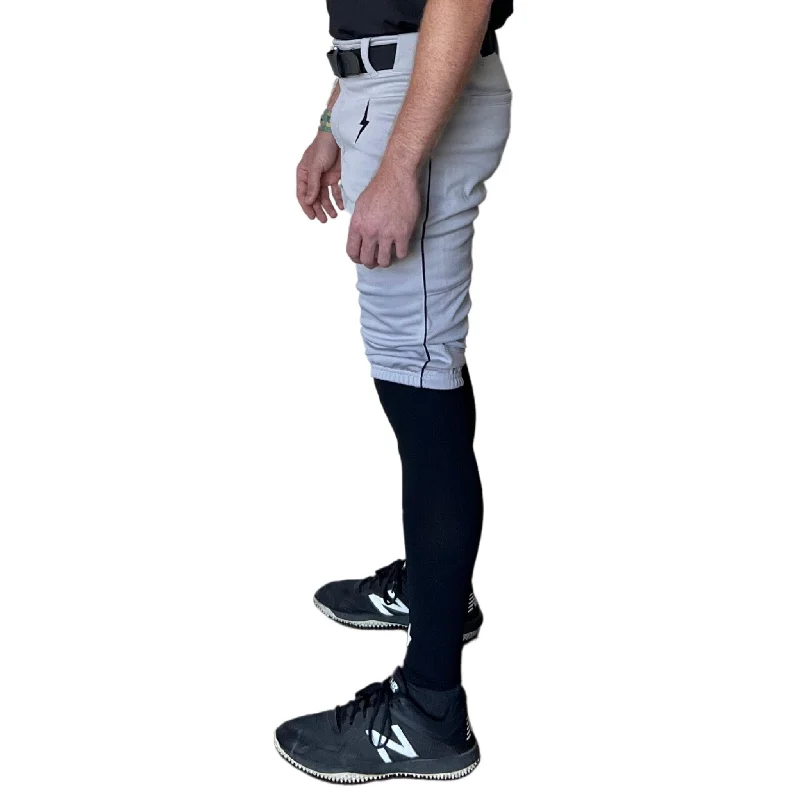 Soft Touch BRUCE BOLT Premium Pro Baseball Short - GREY w/ Black