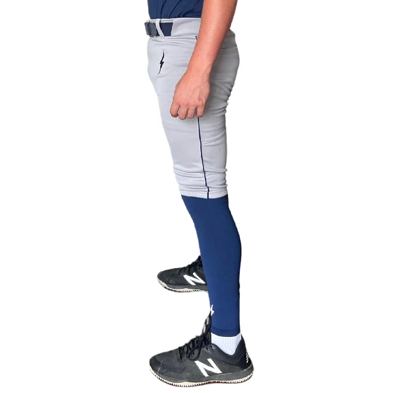 Soft Style BRUCE BOLT Premium Pro Baseball Short - GREY w/ Navy