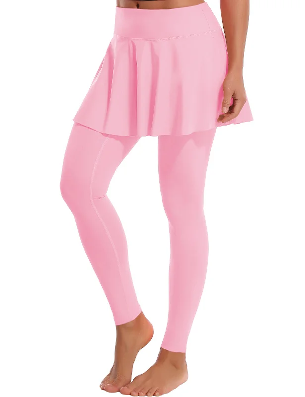 Cozy Shirts Athletic Tennis Golf Skort with Pocket Shorts lightpink