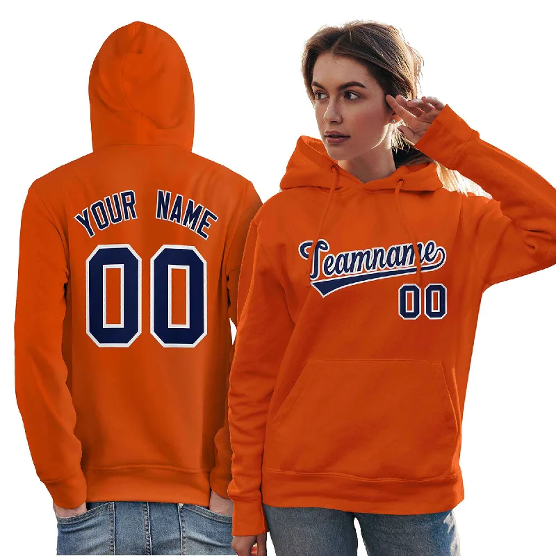 All-Day Outfits Custom Orange Royal-White Classic Style Personalized Sport Pullover Hoodie