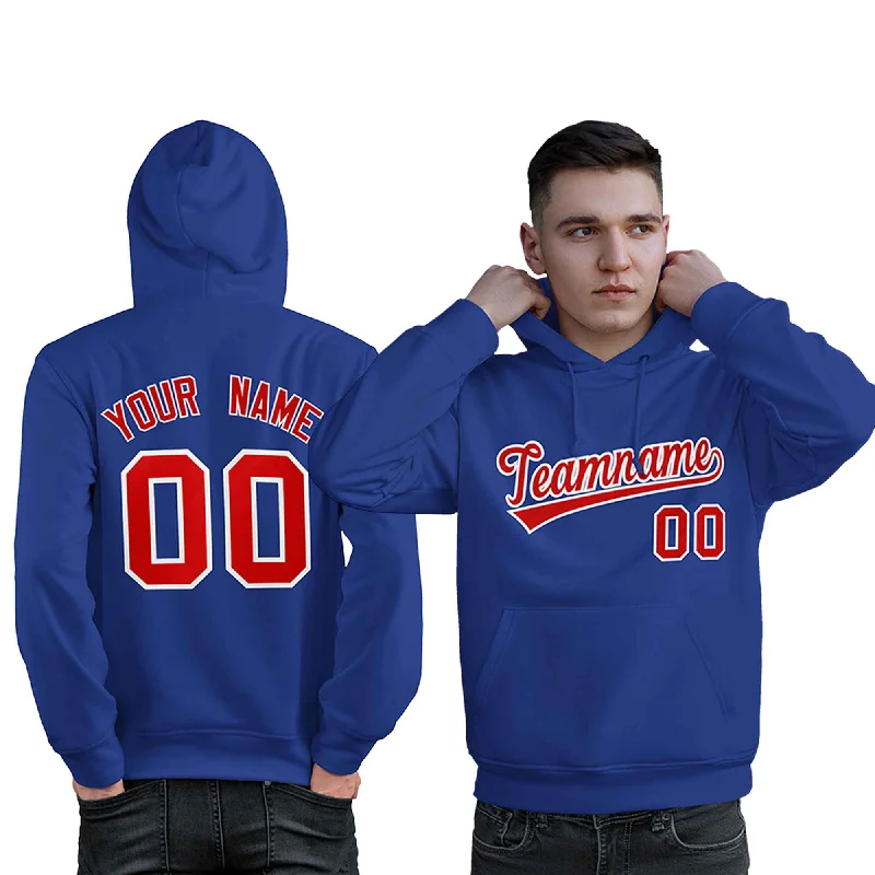 Timeless Outfits Custom Royal Red-White Classic Style Personalized Sport Pullover Hoodie