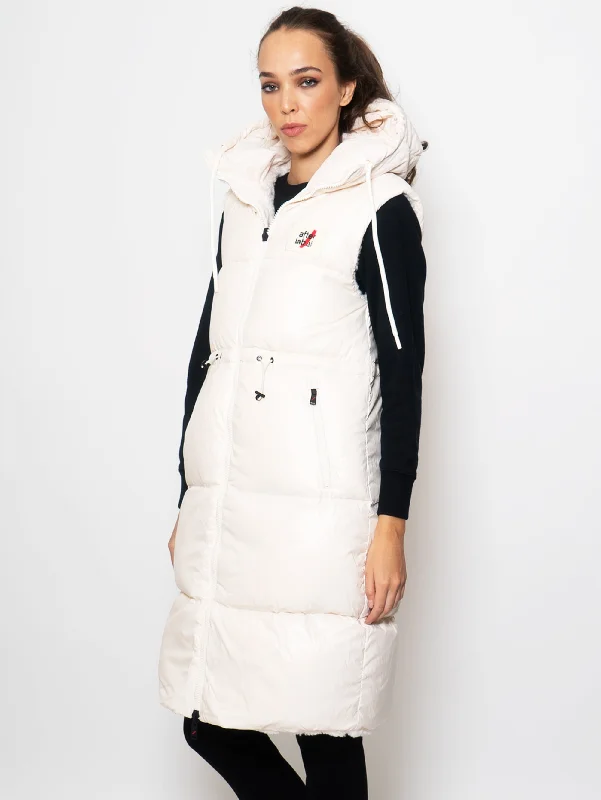 British Fashion Gilet Lungo Reversibile Bianco
