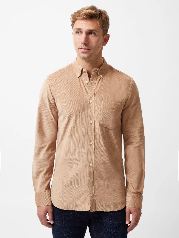 Retro Fashion Cord Long Sleeve Shirt
