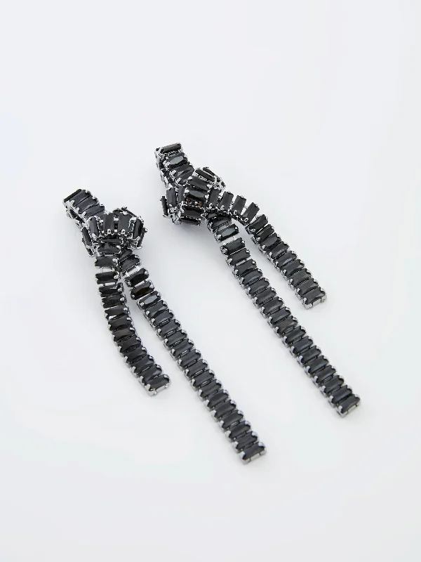 Designer Style Elongated Knot Earrings