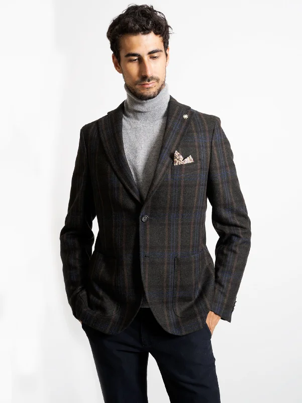Cool Style Giacca Fantasia Check Verde