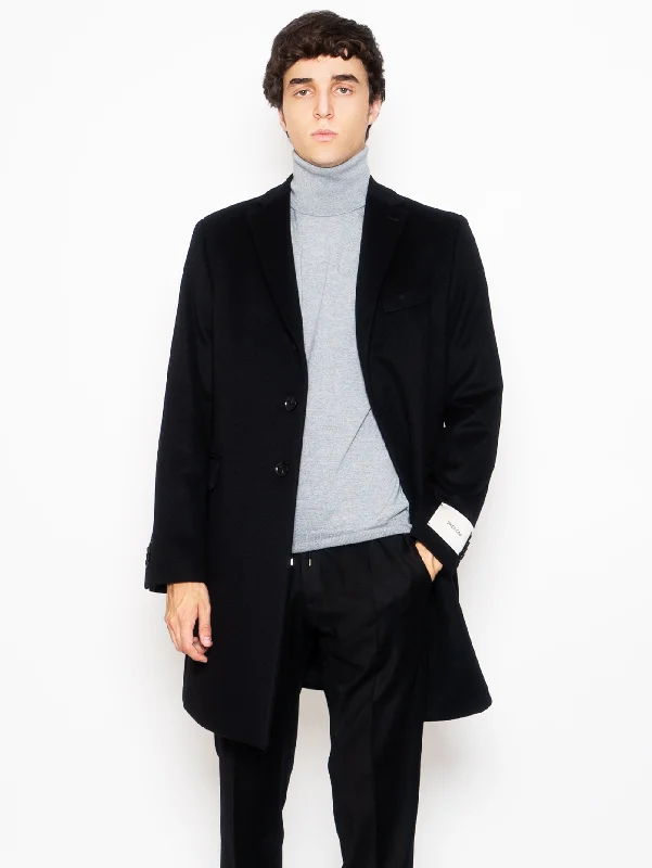Cozy Vibes Cappotto di Misto Cashmere Nero