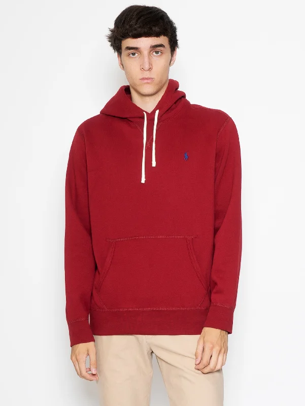 Breathable Style Felpa con Cappuccio Rosso