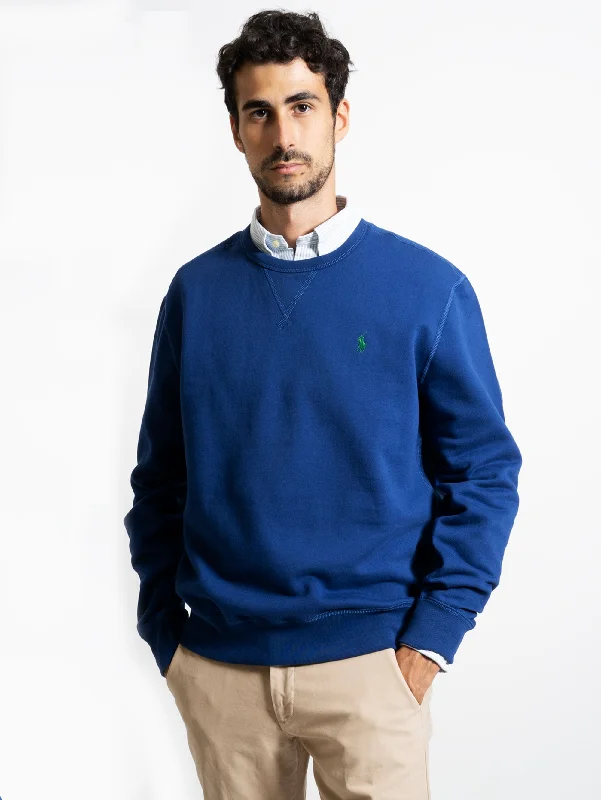 Basic Version Felpa Girocollo Blu