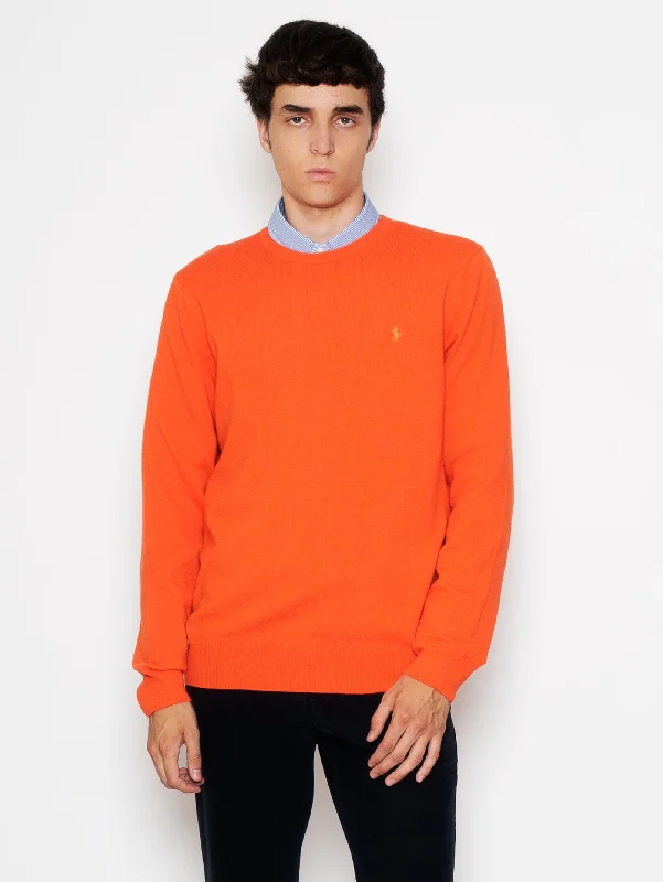 Modern Chic Maglia Girocollo in Lana Arancione