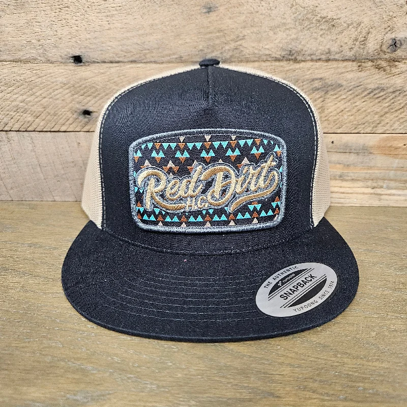 Comfortable Fashion Red Dirt Hat Co. "Gambler" Hat in Black/Khaki
