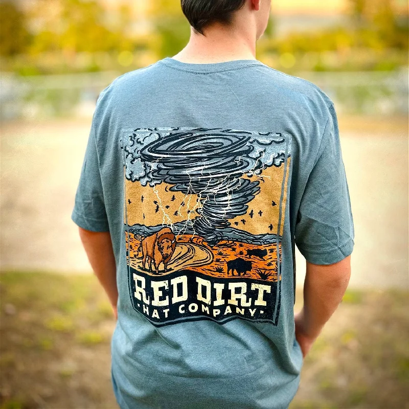 Soft Fabrics Red Dirt Hat Co. "Pecos" T-Shirt in Heather Slate