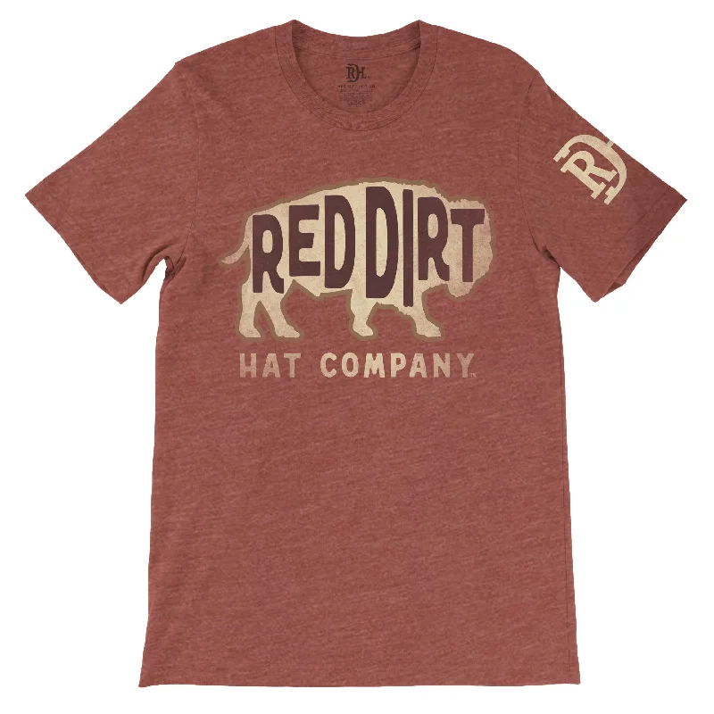 Cozy Dress Red Dirt Hat Co. "The Original" T-Shirt in Heather Clay