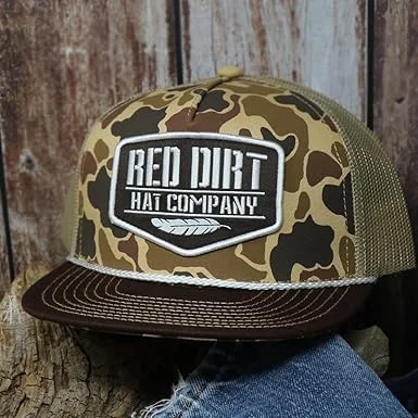 Versatile Comfort Red Dirt Hat Co. Youth "Duck" Rope Cap in Camo/Tan