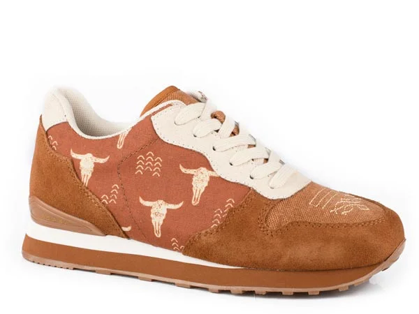Trendy Wear Roper Women's Giddyup Retro Lace Up Jogger in Brown