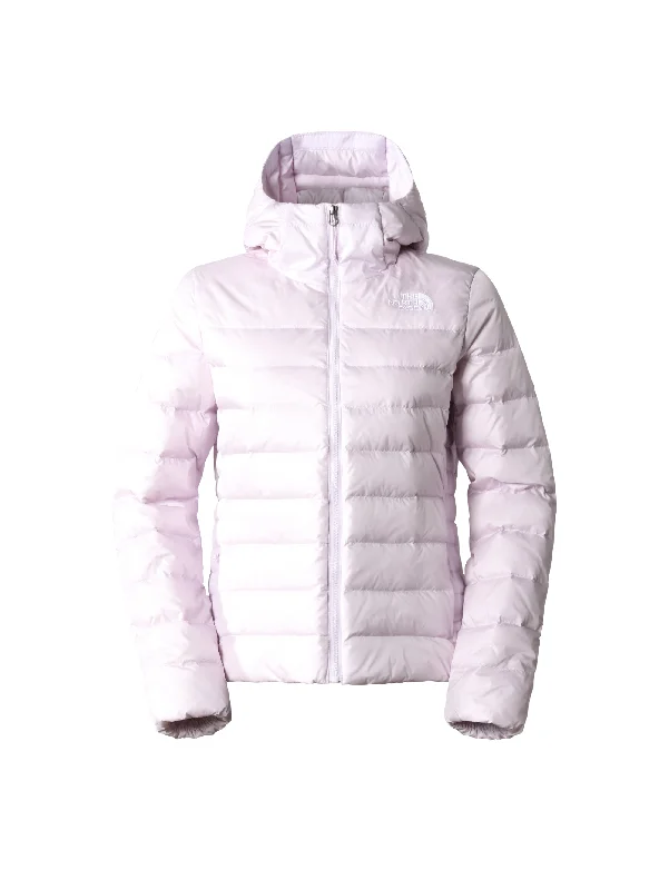 Comfortable Series Giacca con Cappuccio in Piumino Viola