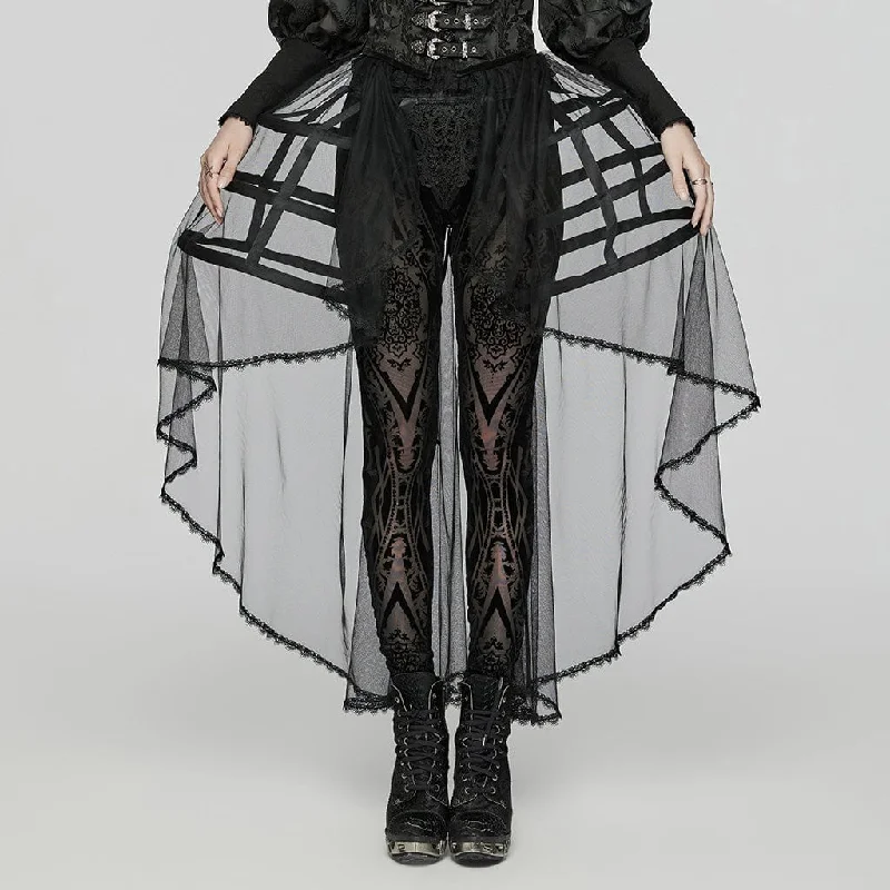 Design Trend Women's Gothic Split Lace-up Bird Cage Bustle