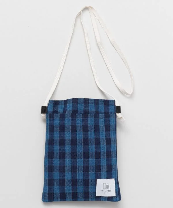 Short Design Matsusaka Momen Cotton Miito Woven Fabric x Ibara Denim Shoulder Bag