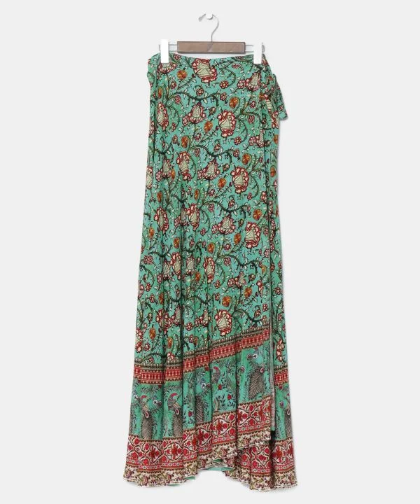 Free And Casual Sari Inspired Wrap Skirt