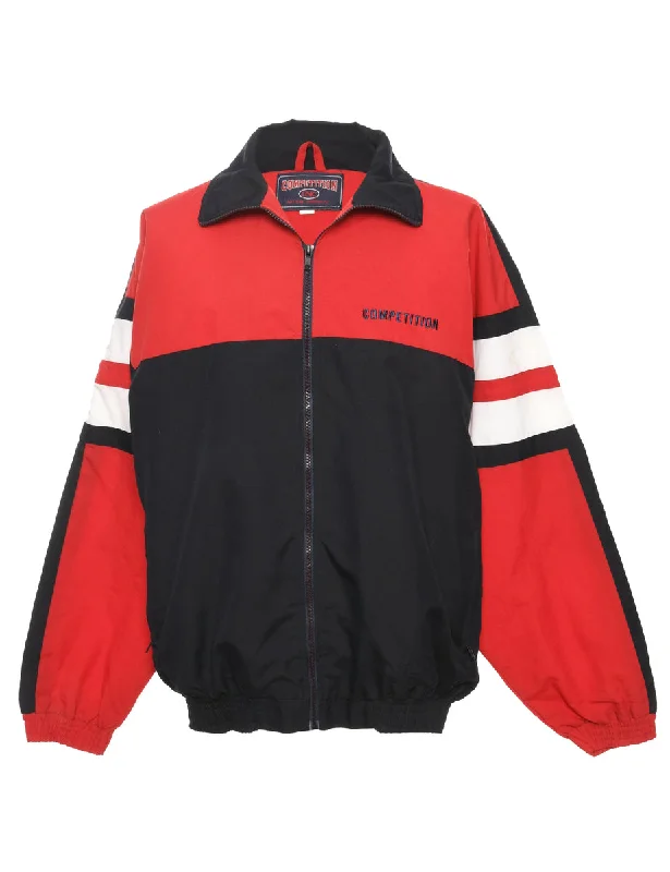 Nightclub Style Contrast Nylon Team Jacket - M