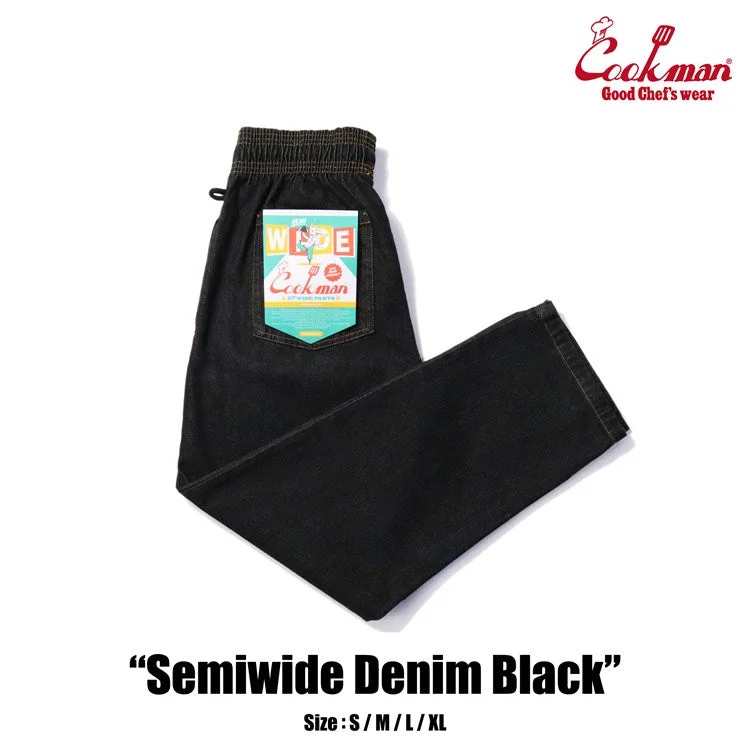 Youthful Cookman Chef Pants Semiwide- Denim : Black