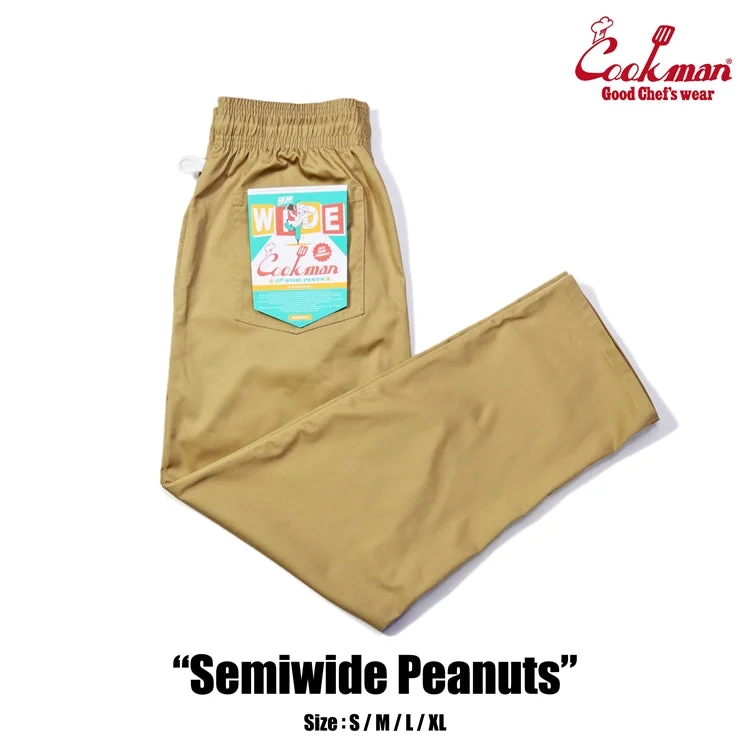 Simple Style Cookman Chef Pants Semiwide : Peanuts