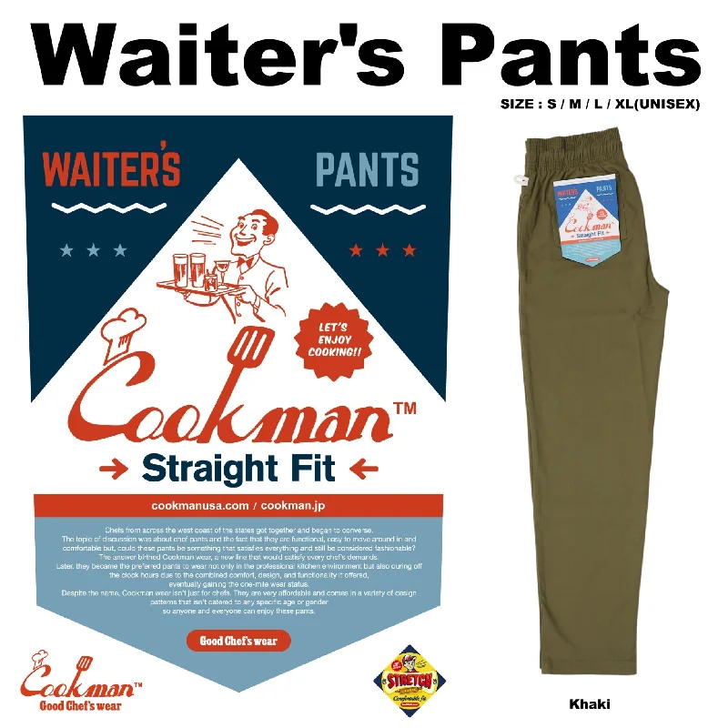 Elegant And Simple Cookman Waiter's Pants (stretch) - Olive
