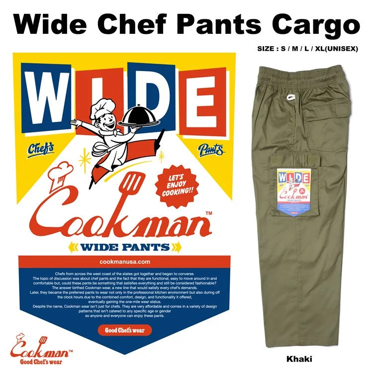 High-quality Fabrics Cookman Wide Chef Pants Cargo - Olive