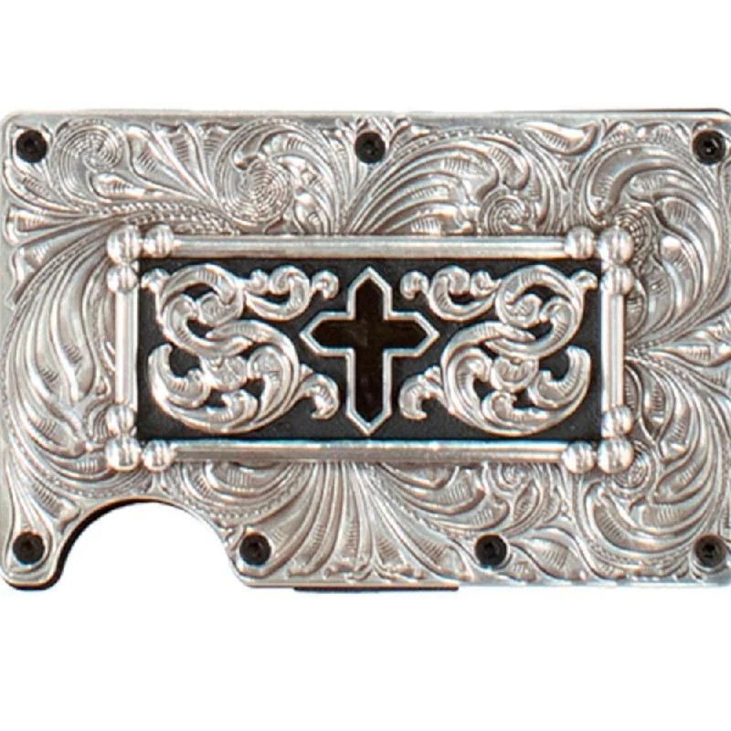 Outdoor Trend 3-D RFID Block Cross Utility Wallet in Silver