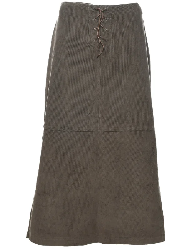 Comfortable Design Corduroy A-line Skirt - M