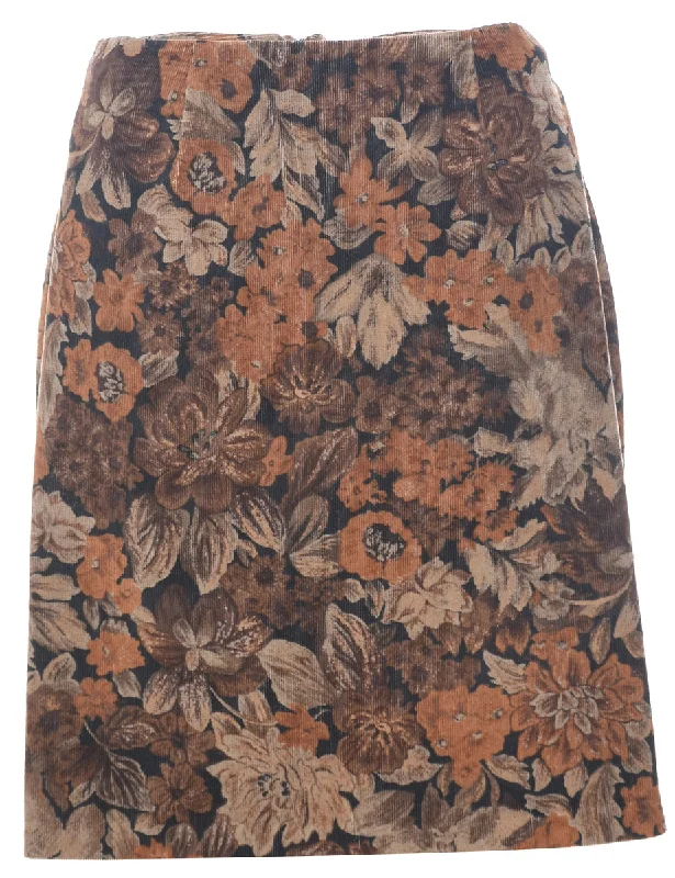 Fresh And Natural Corduroy A-line Skirt - M