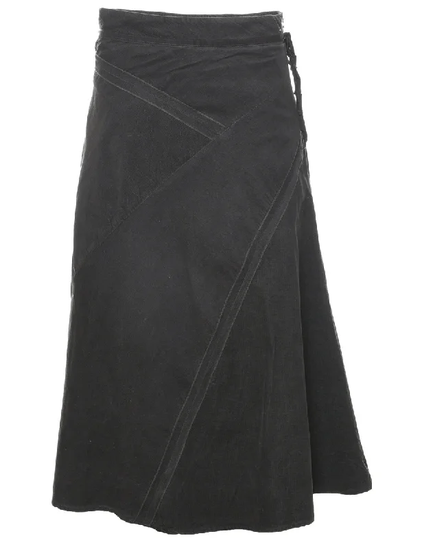 Loose Fit Corduroy A-line Skirt - M