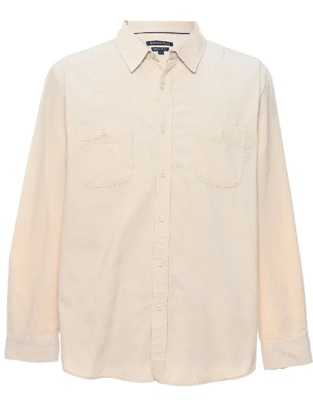 Fashion Selection Corduroy Beige Shirt - L