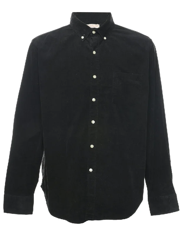 Creative Prints Corduroy Black Shirt - L