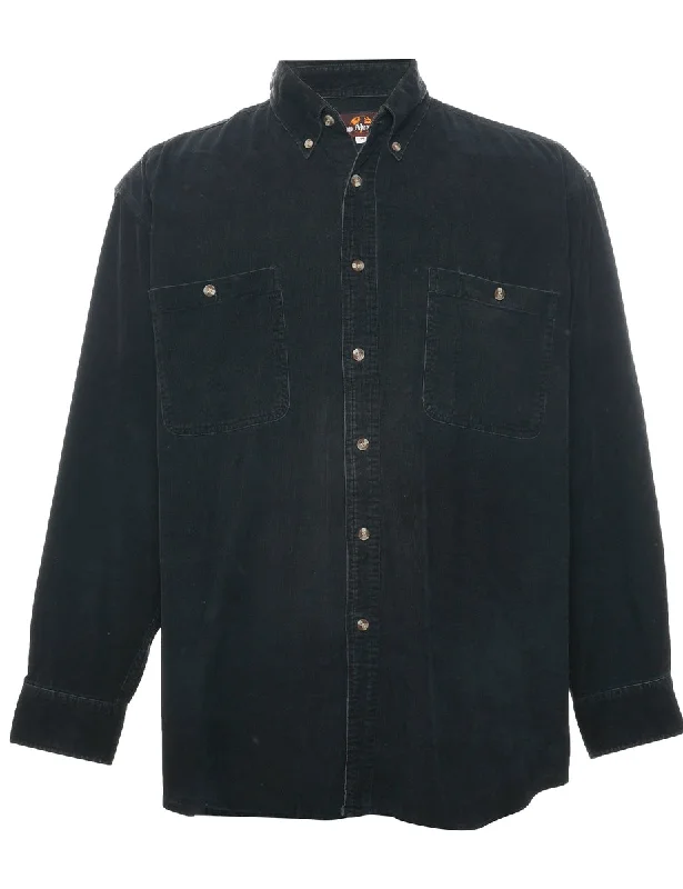 Urban Style Corduroy Black Shirt - M
