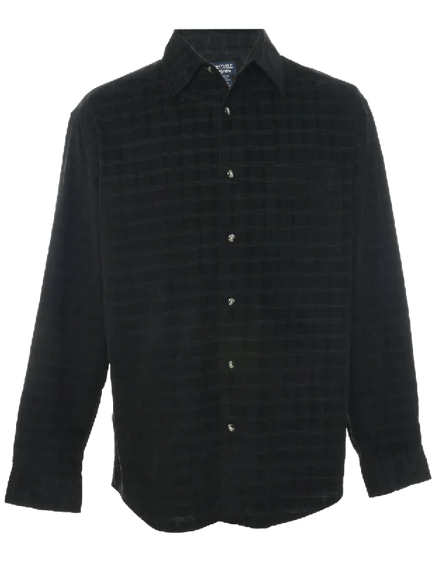 Must-have For Fashion Corduroy Black Shirt - S