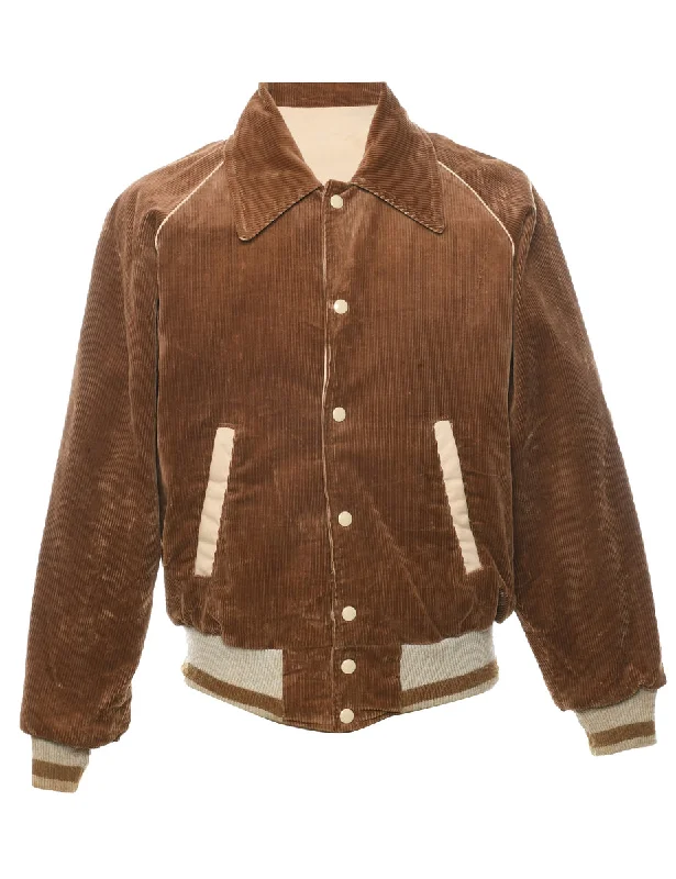Sports And Leisure Corduroy Brown Jacket - M