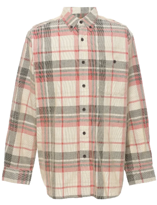 Youthful Vitality Corduroy Checked Shirt - L