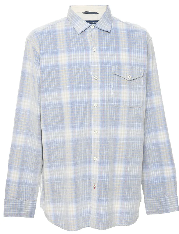 Comfortable Fashion Corduroy Checked Shirt - L