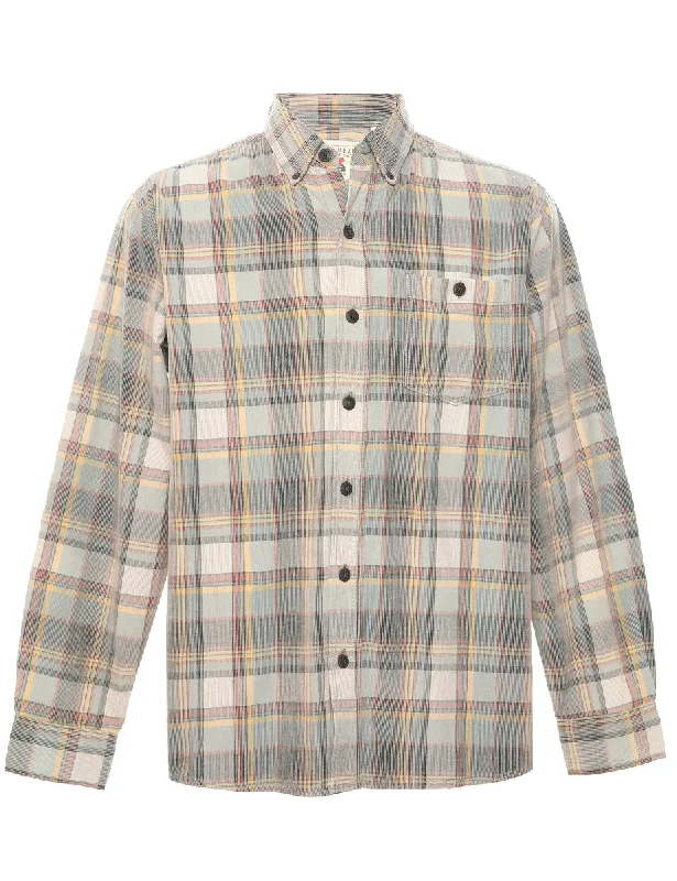 European Plan Corduroy Checked Shirt - M