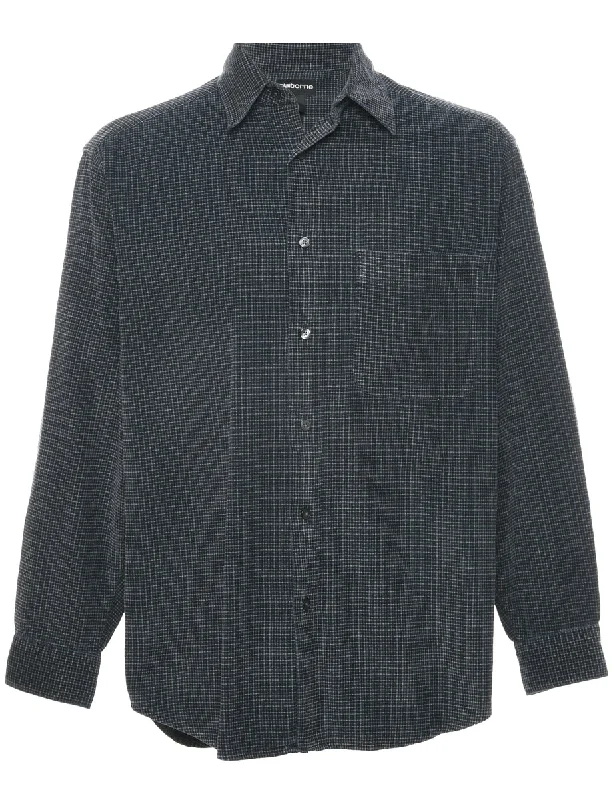 Fashion Classic Corduroy Checked Shirt - M