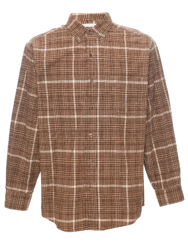 Goddess Style Corduroy Checked Shirt - M