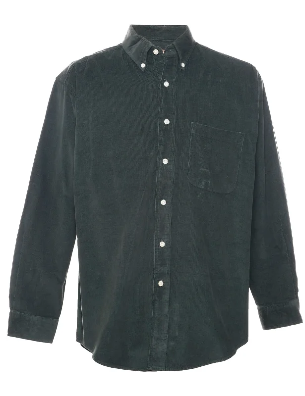 Exquisite Tailoring Corduroy Dark Green Shirt - M