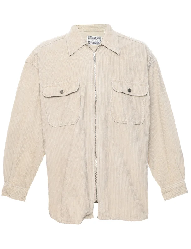 Minimal Classic Corduroy Fabric Shirt - M