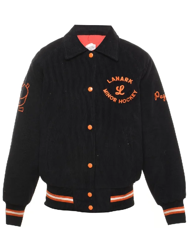 American Style Corduroy Lanark Minor Hockey Varsity Jacket - M