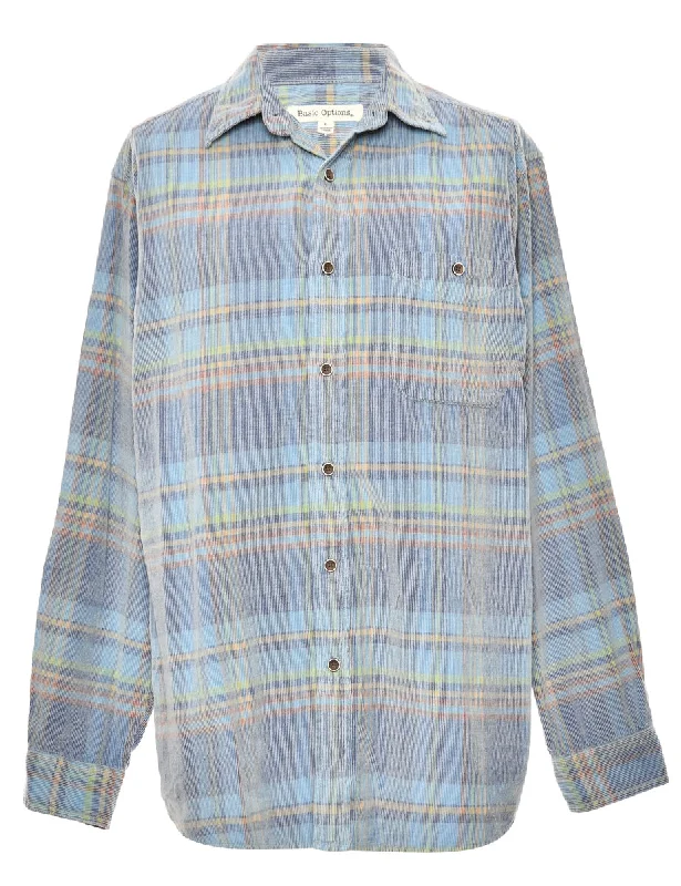 Sports Series Corduroy Light Blue Shirt - L
